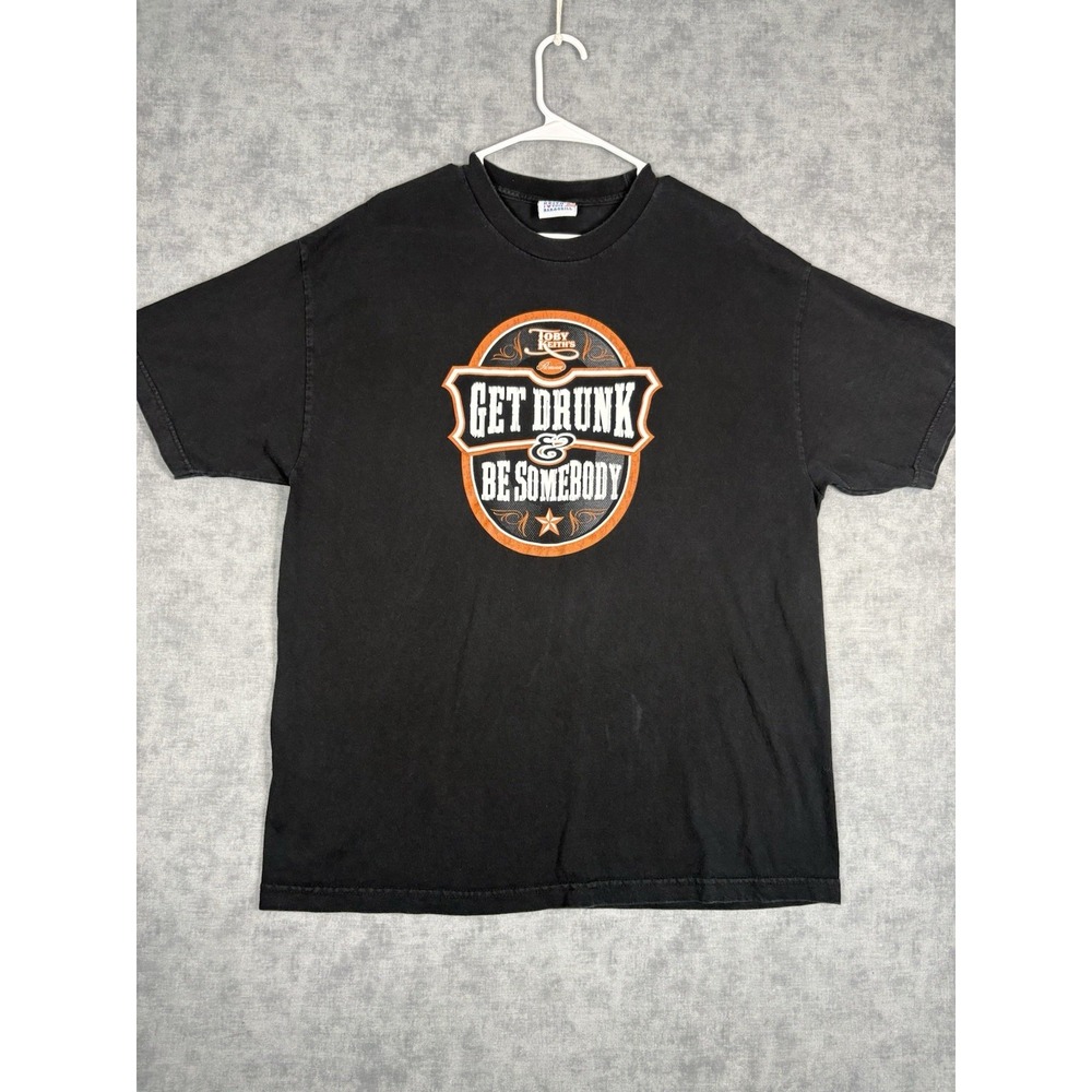 Toby Keith I Love This Bar & Grill Get Drunk Be Somebody Tee XL Double Sided Y2K